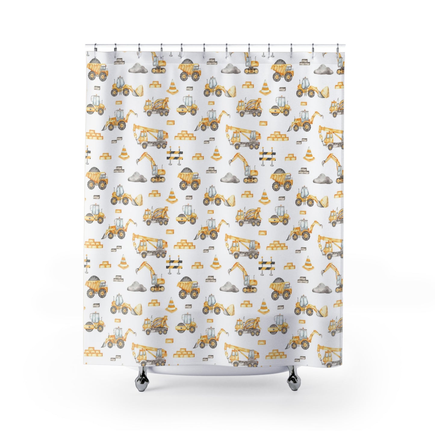 Construction Shower Curtain, Construction bathroom decor - Under construction