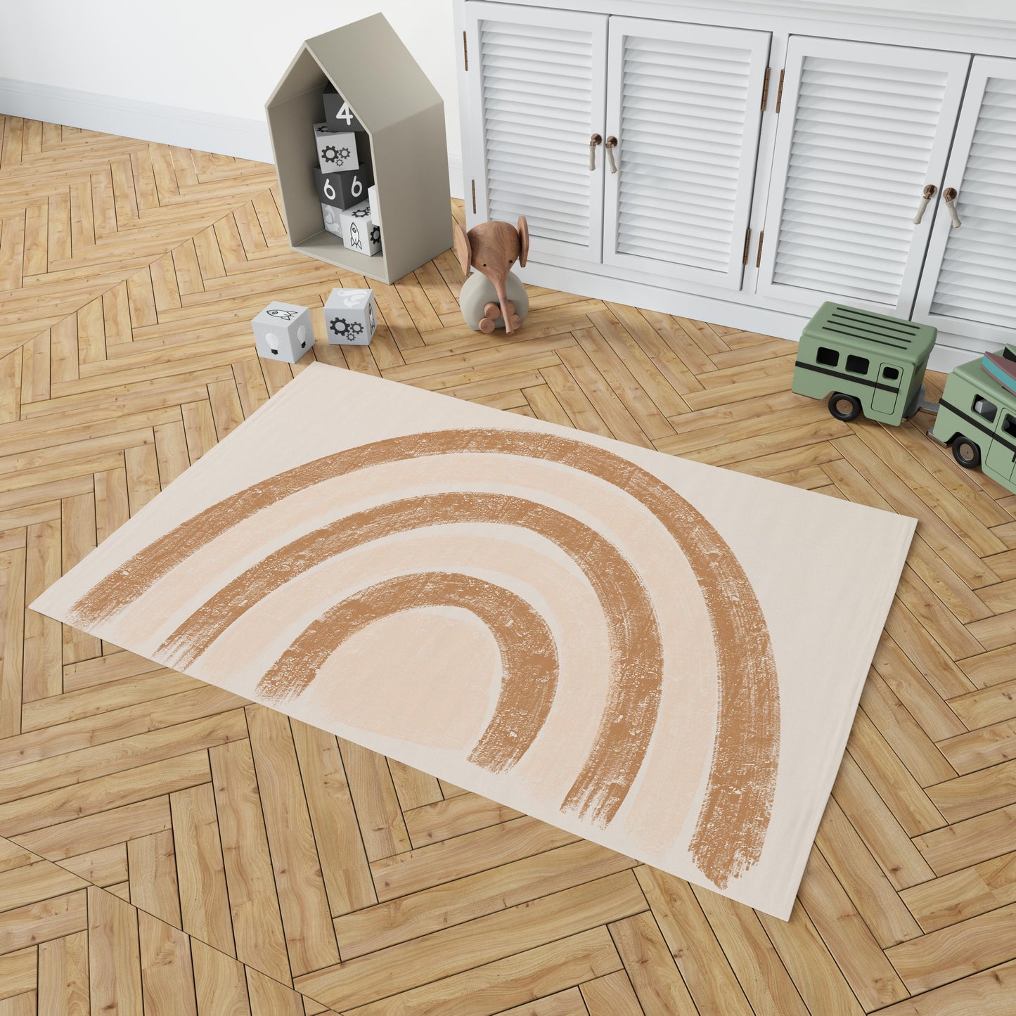 Earthy Rainbow Nursery Rugs, Rainbow Nursery Decor - Earthy Rainbow