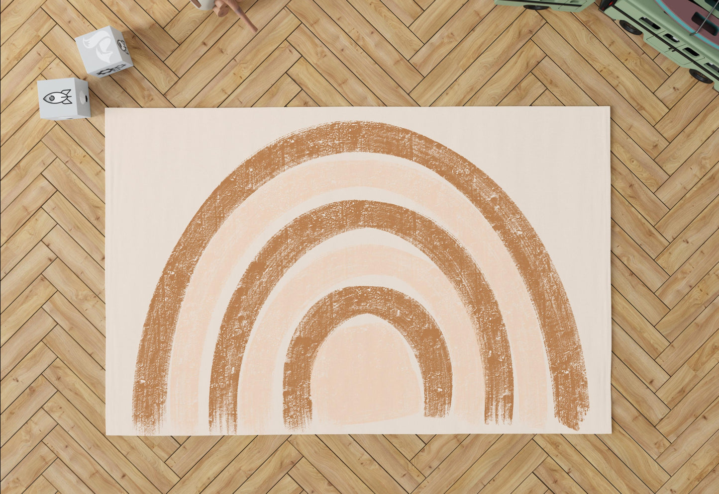 Earthy Rainbow Nursery Rugs, Rainbow Nursery Decor - Earthy Rainbow