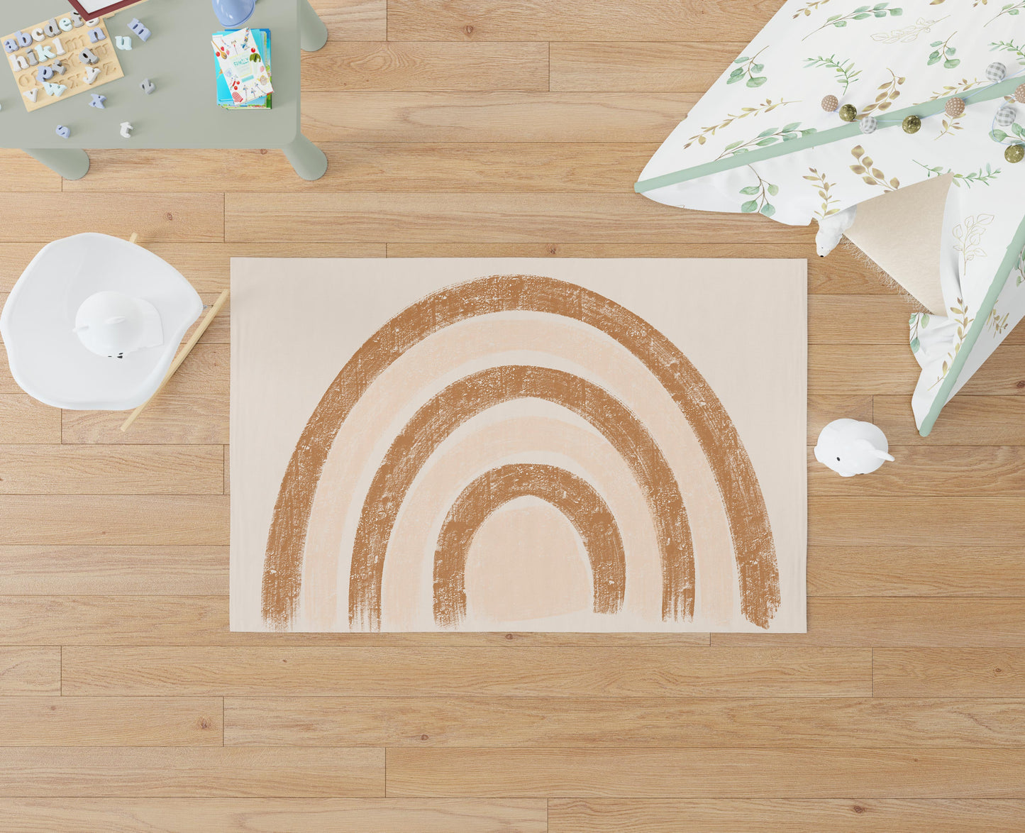 Earthy Rainbow Nursery Rugs, Rainbow Nursery Decor - Earthy Rainbow