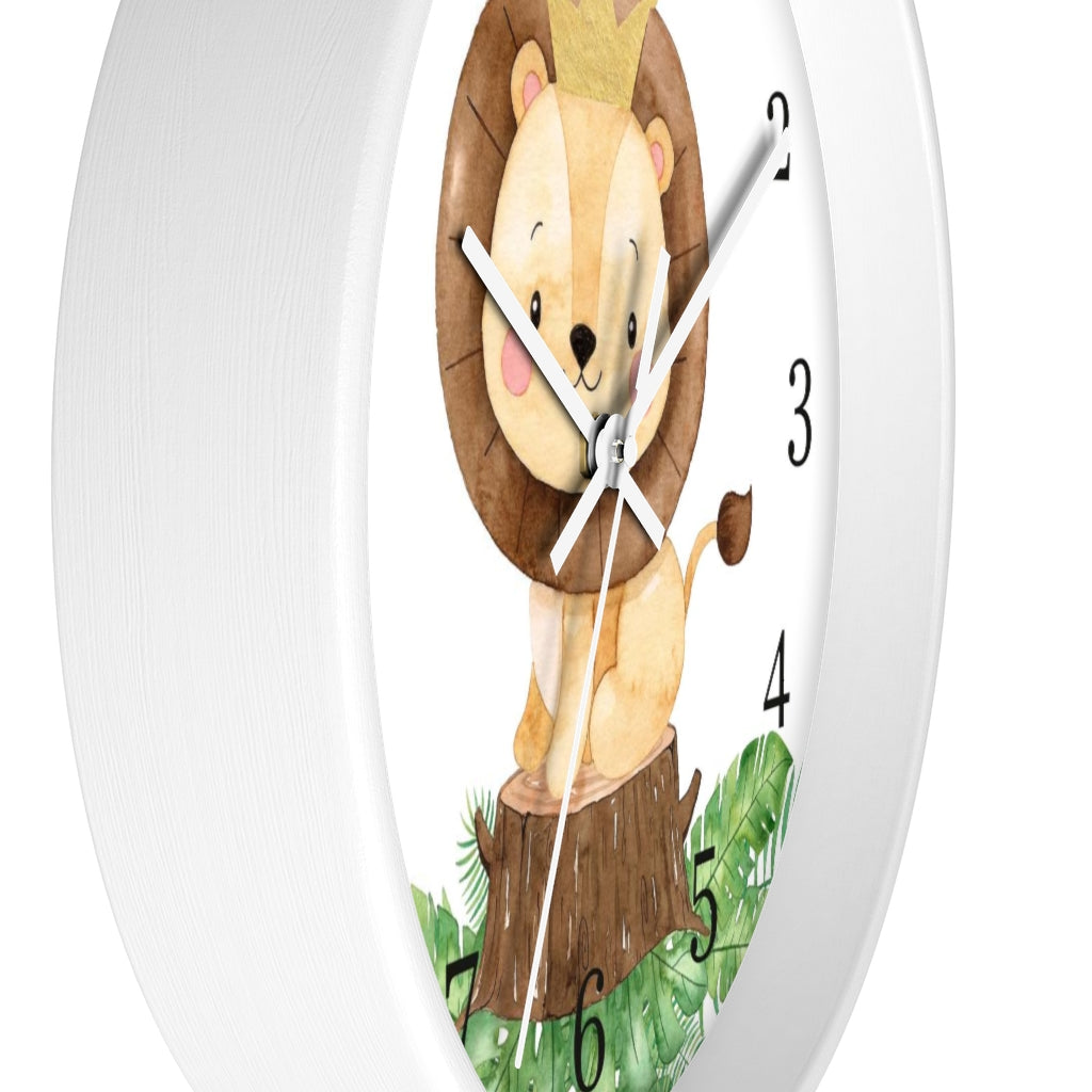Lion clock, Safari Nursery decor - Safari Explorer