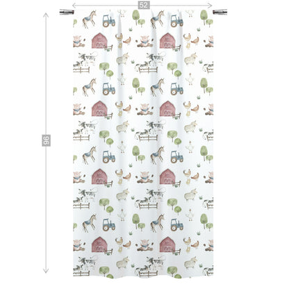 Farm Curtain, Single Panel, Farm nursery decor - Farm Adventure