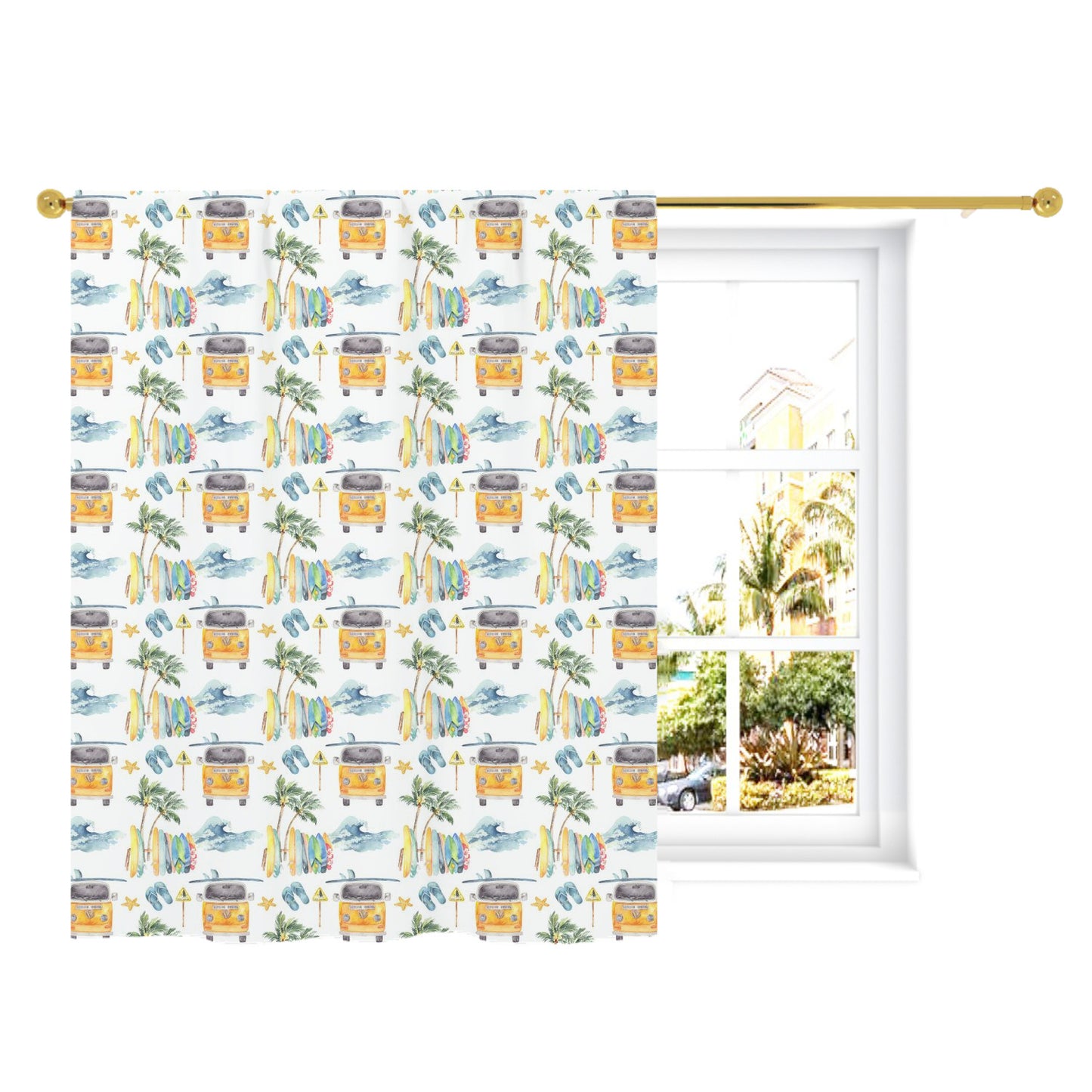 surf Curtain, Single Panel, Surf room decor - Endless sea