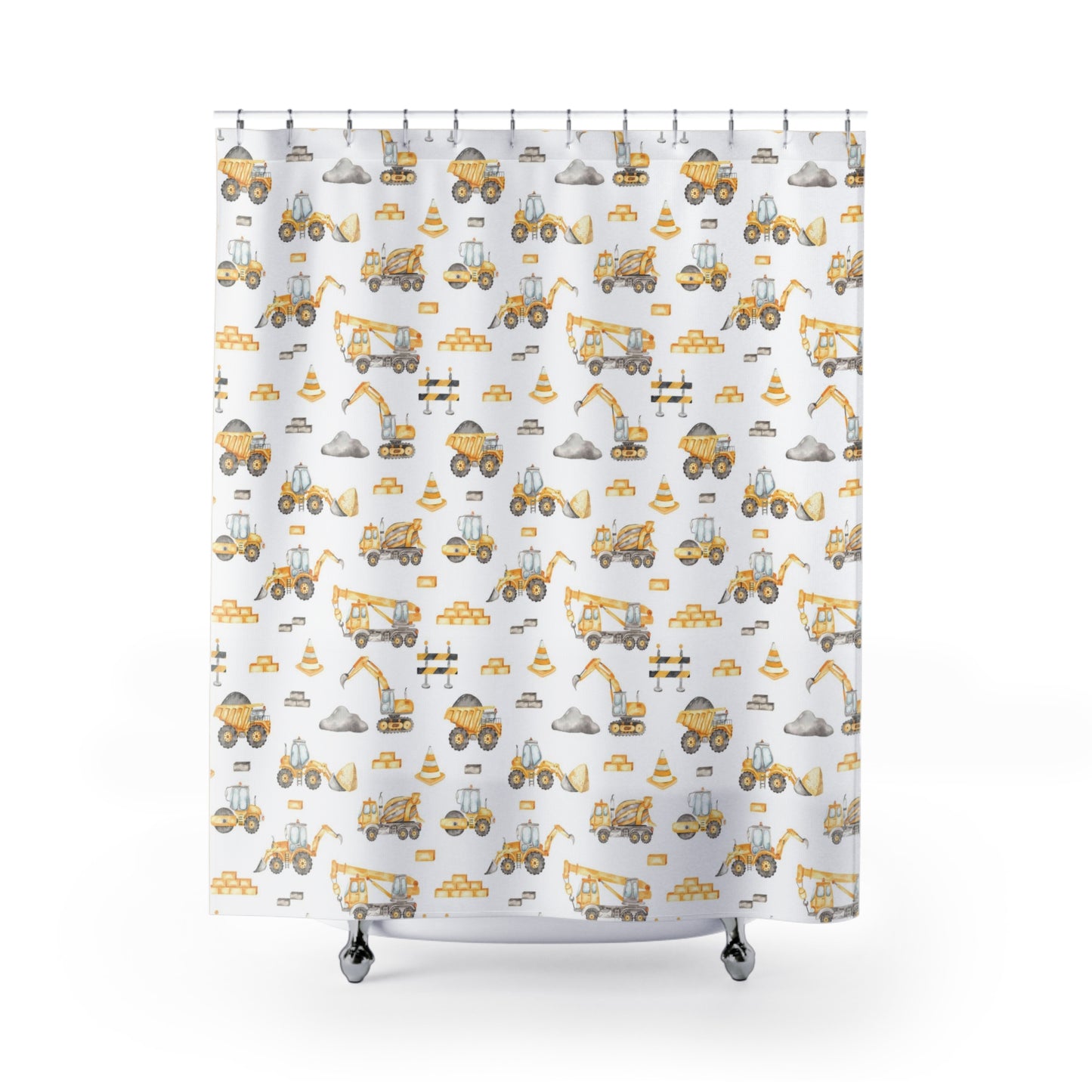 Construction Shower Curtain, Construction bathroom decor  - Under construction