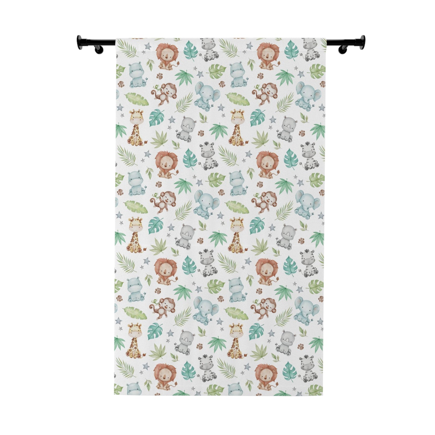 Safari blackout curtain, Single panel, Jungle curtain - Cute safari