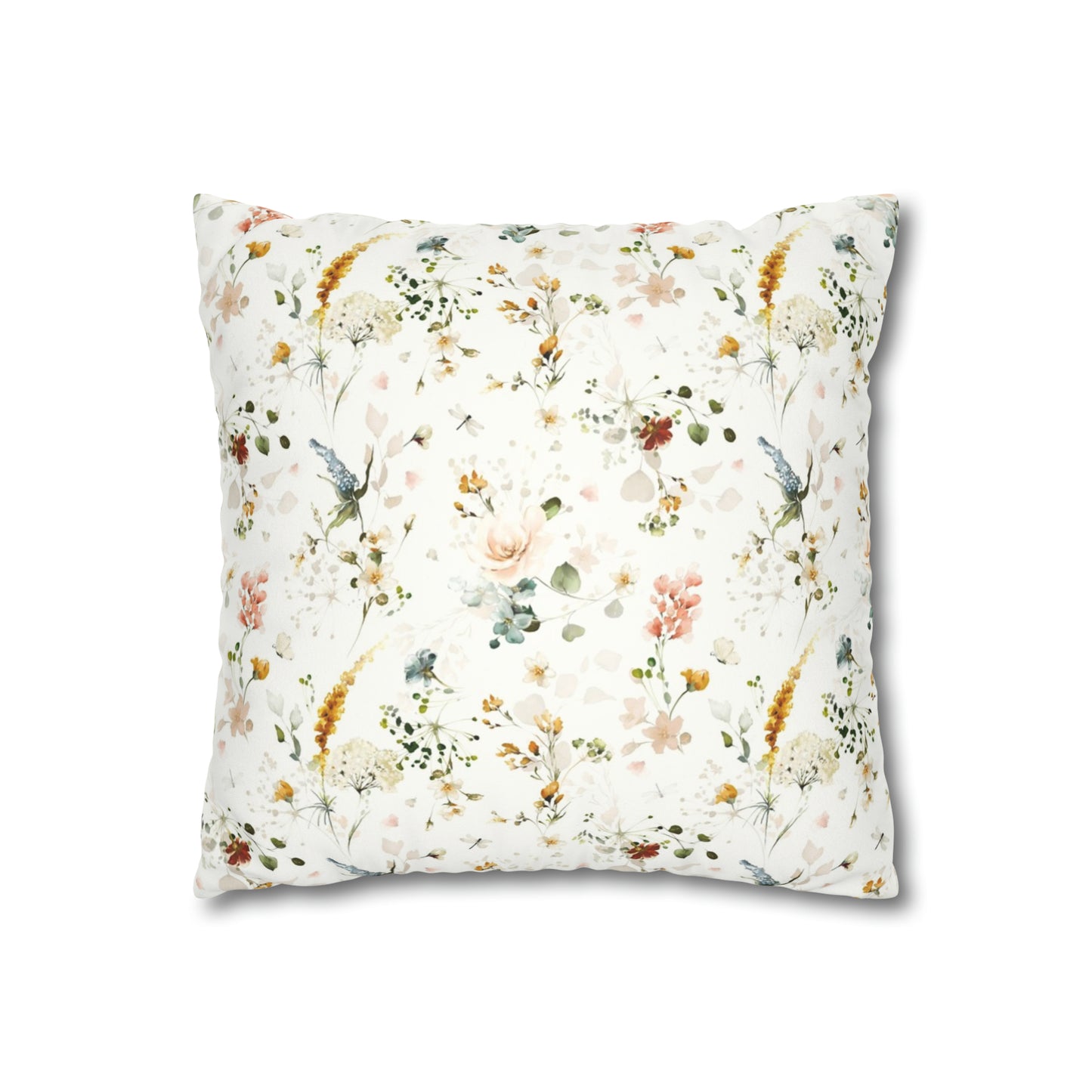 Garden Floral Pillow COVER, wildflower pillow - Vintage Garden