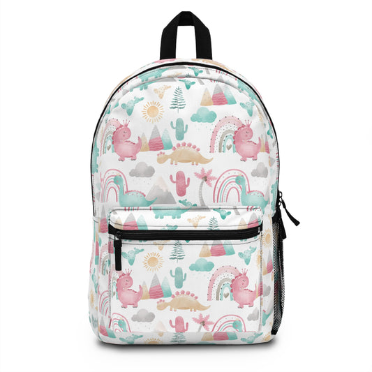 Dinosaur backpack, Dinosaur school bag - Pink Dinosaur