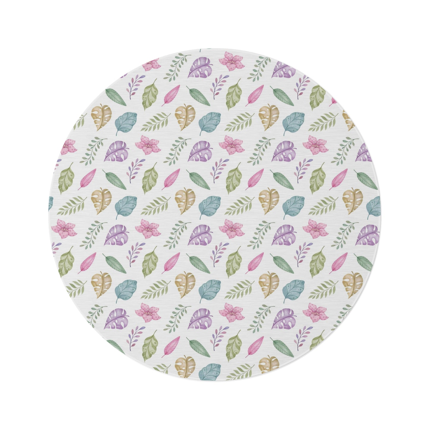 Tropical leaves rug, Girl tropical nursery decor - Pink Jurassic