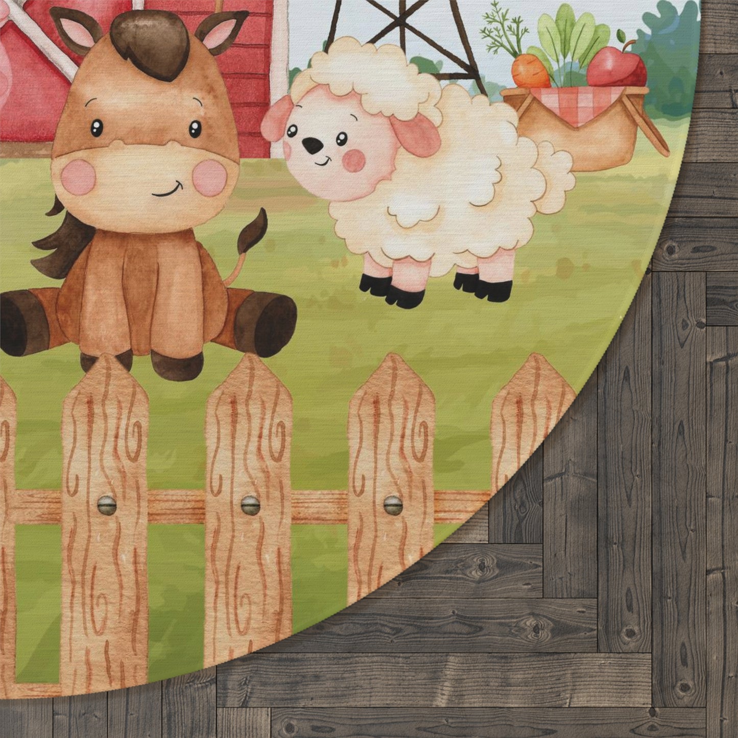 Farm animals Rug, Farm nursery decor - Morgans farm