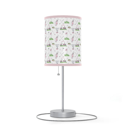 Girl golf lamp, Sports nursery decor - Pink Golf