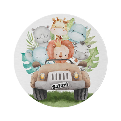 Safari Round Rug, Safari nursery decor - Cute Safari