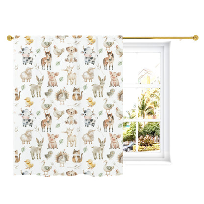 Farm animals Curtain, Single Panel, Farm nursery decor - Happy Ranch