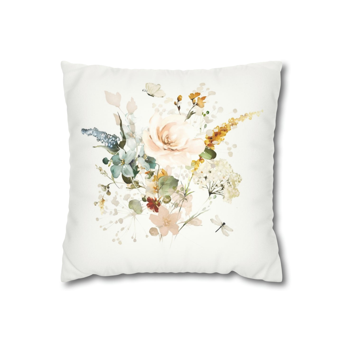 Garden Floral Pillow COVER, wildflower pillow - Vintage Garden