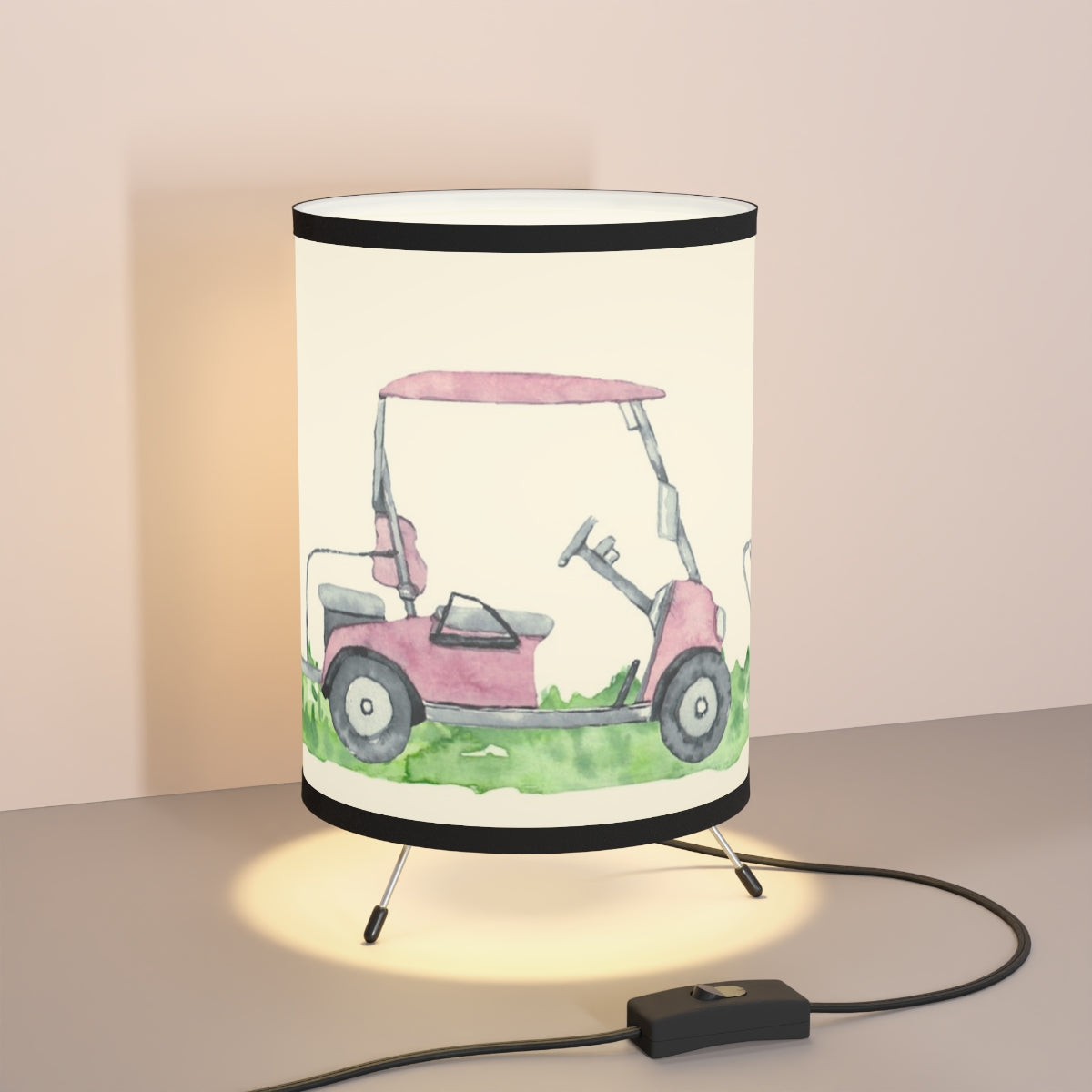 Girl golf table lamp, Pink golf nursery decor - Pink Golf