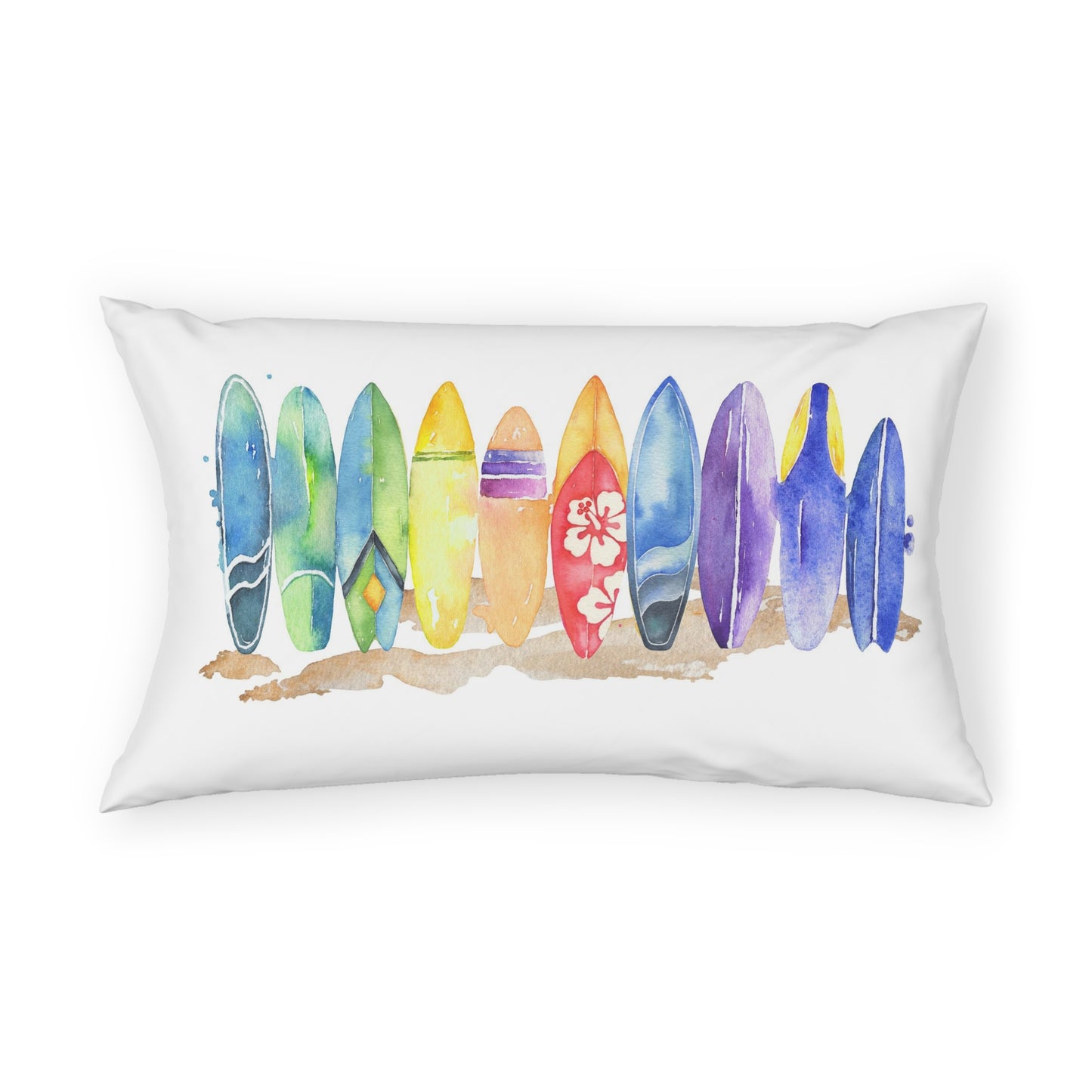 Surfboard Pillow Sham, Surfing pillow cover - Endless sea