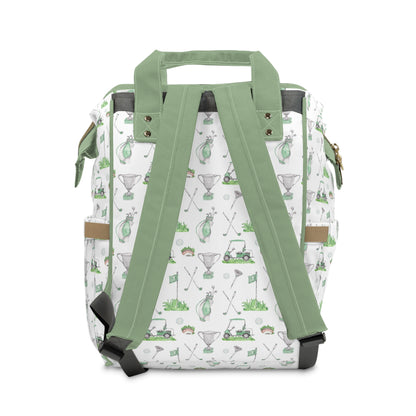 Green Golf diaper bag, Sports diaper backpack - Green Golf