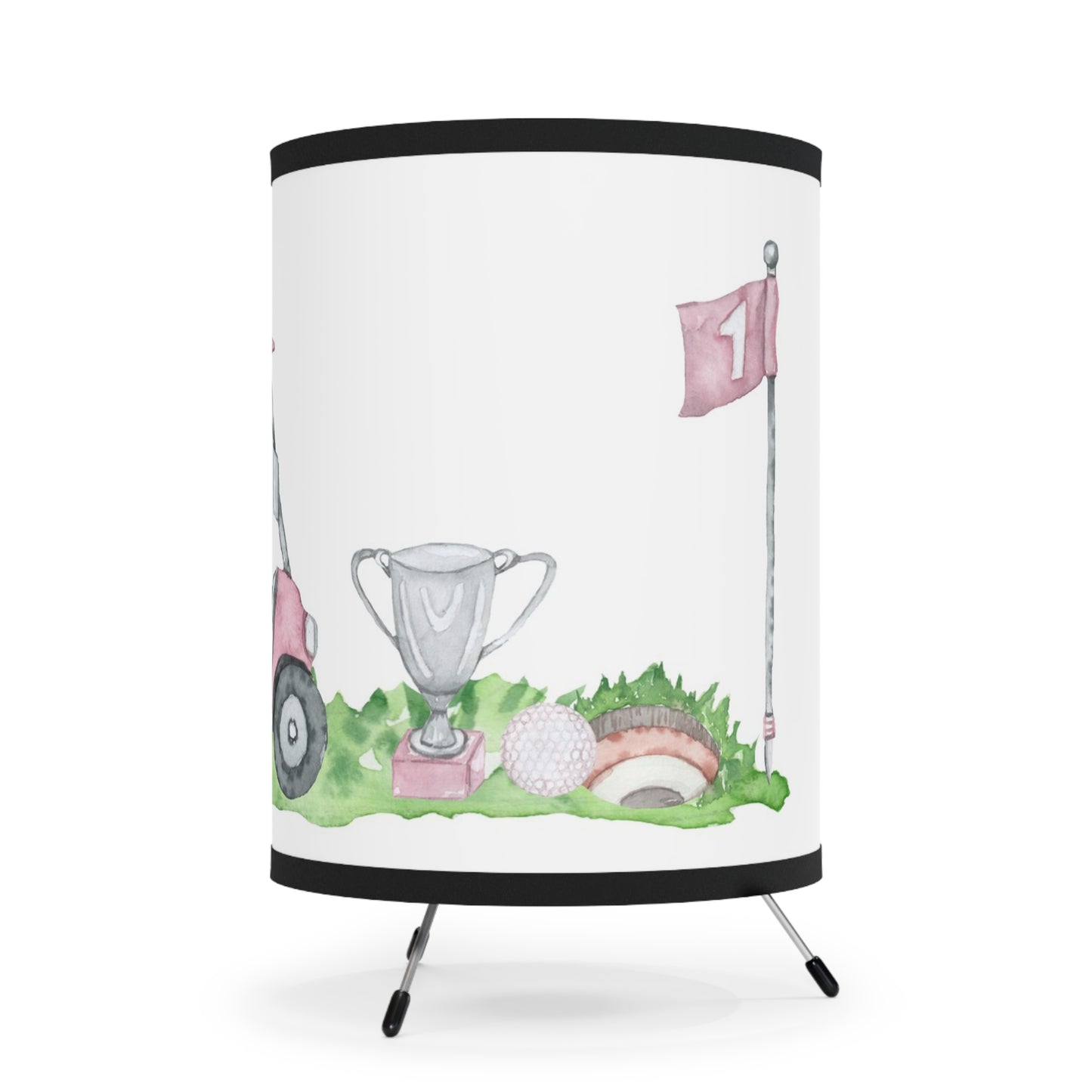 Girl golf table lamp, Pink golf nursery decor - Pink Golf