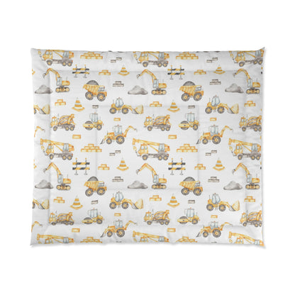 Construction vehicle comforter, Construction bedding set, Under Construction