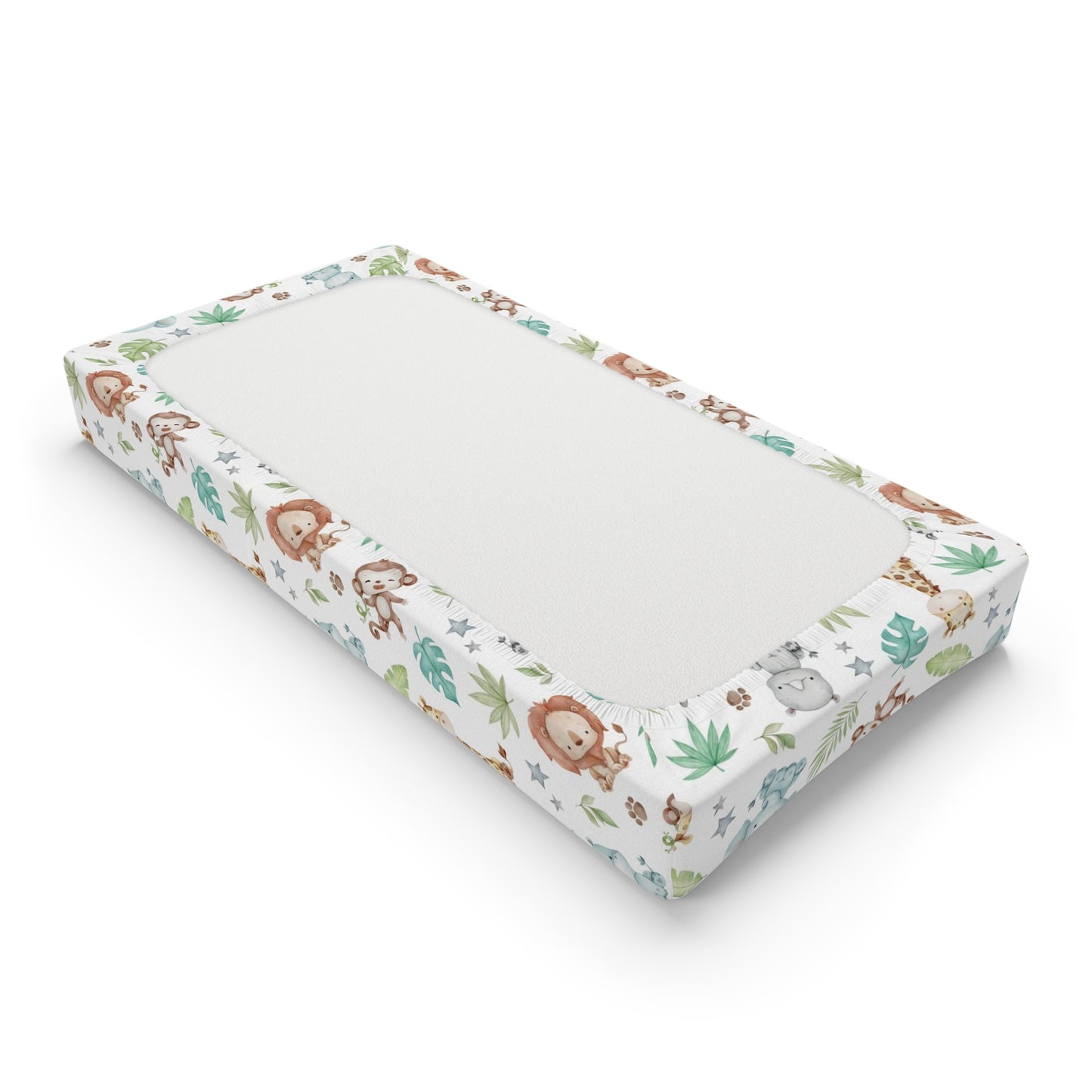 Safari Baby Changing Pad Cover, Jungle animals changing pad - Cute safari