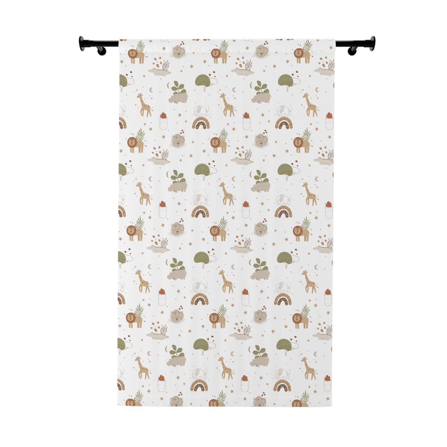 Safari Blackout curtain, Modern safari nursery curtain - Modern Safari