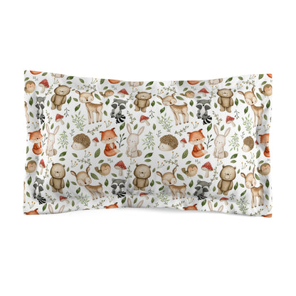 Woodland pillow sham, Woodland nursery decor - Magical Forest