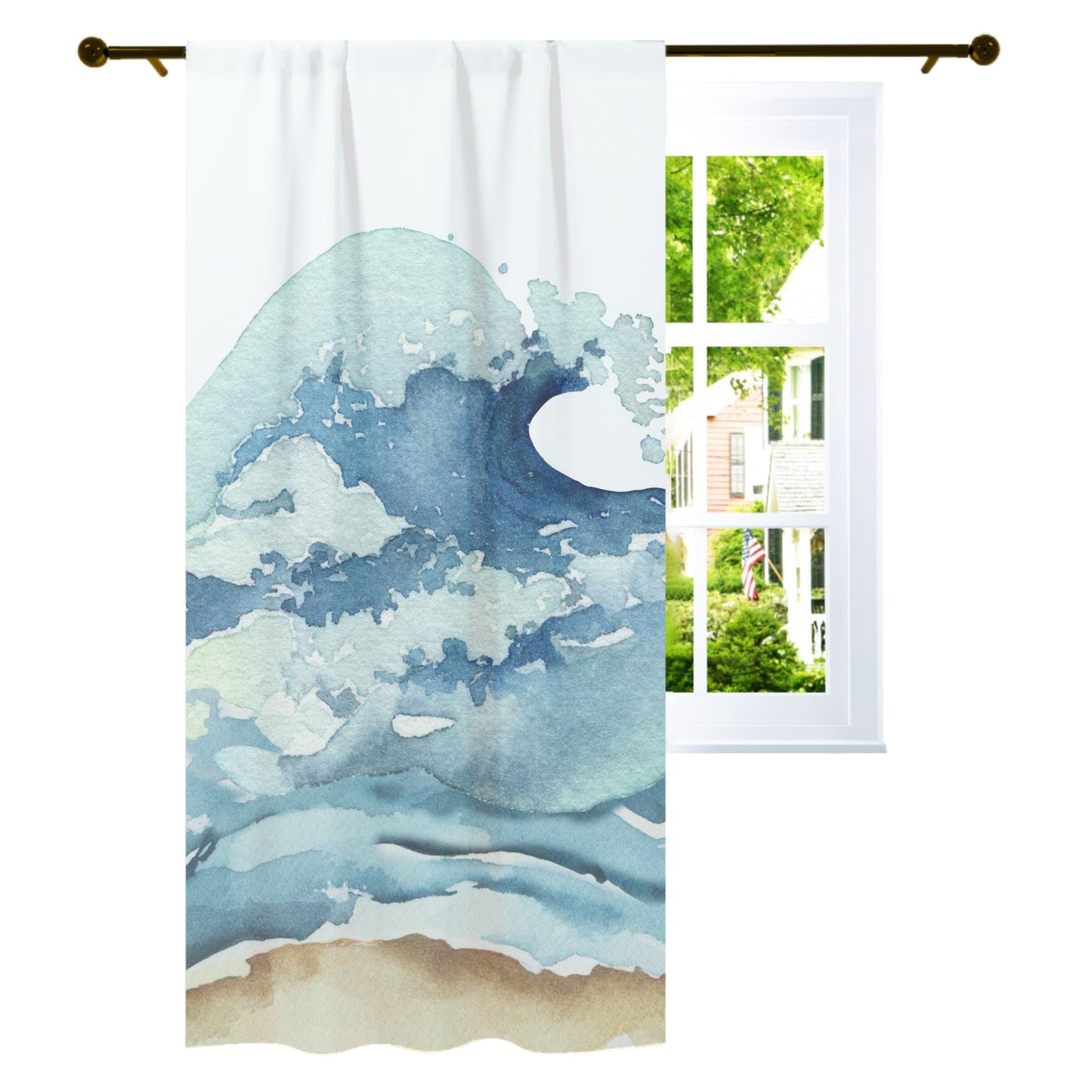 Surf Curtain, Single Panel, Surf room decor - Endless sea