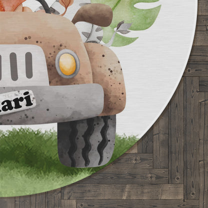 Safari Round Rug, Safari nursery decor - Cute Safari