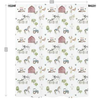 Farm Curtain, Single Panel, Farm nursery decor - Farm Adventure