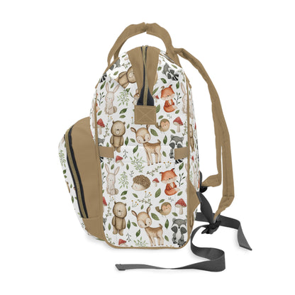 Woodland animals diaper bag, Forest diaper backpack - Magical Forest