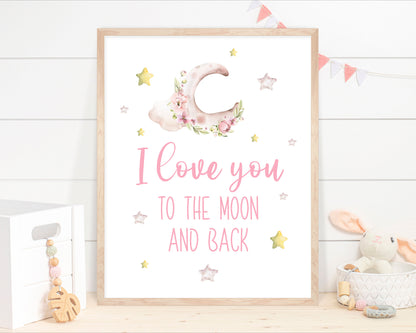 PRINTABLE Unicorn Wall Art, Pink Unicorn Nursery Print set of 2 - Magical unicorn