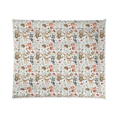 Woodland comforter, Woodland nursery bedding - Magical Forest