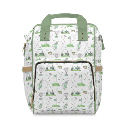 Green Golf diaper bag, Sports diaper backpack - Green Golf