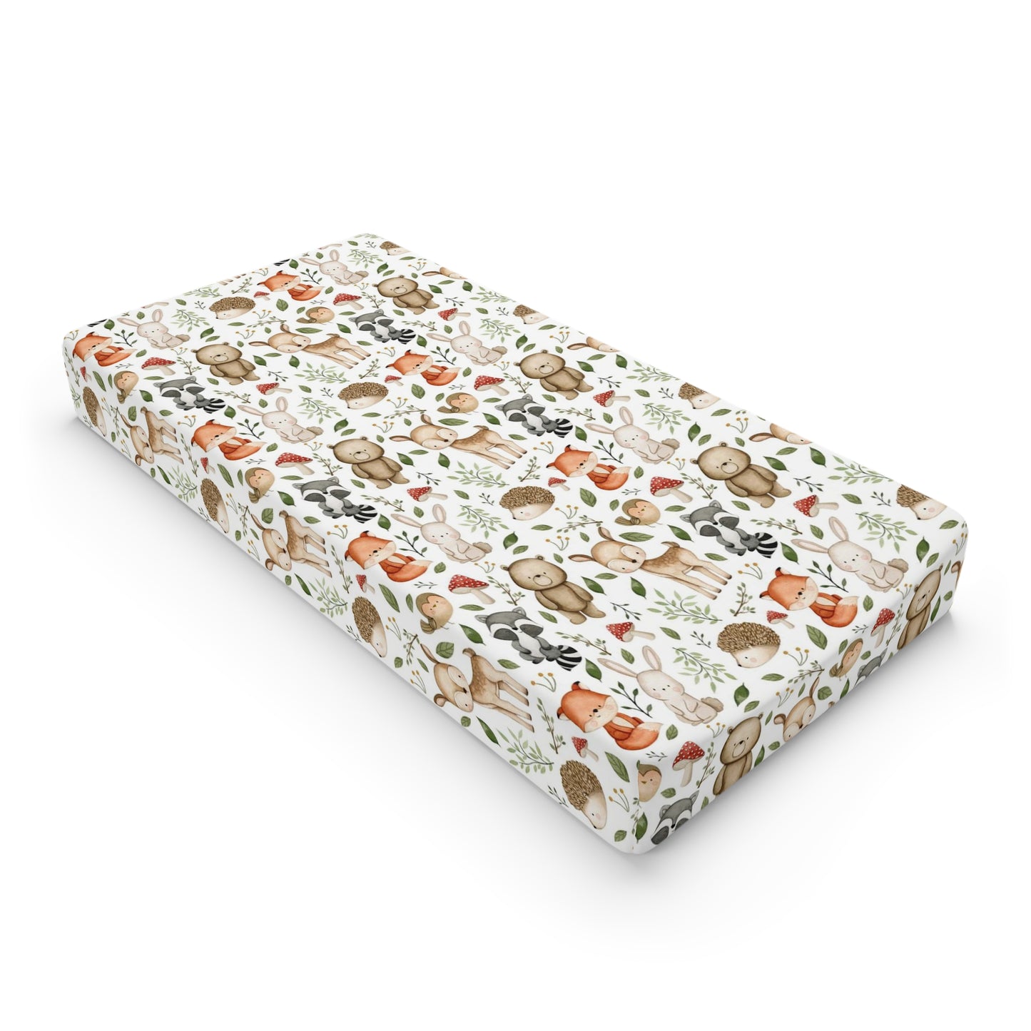 Woodland changing pad cover, Forest animals changing pad - Magical Forest