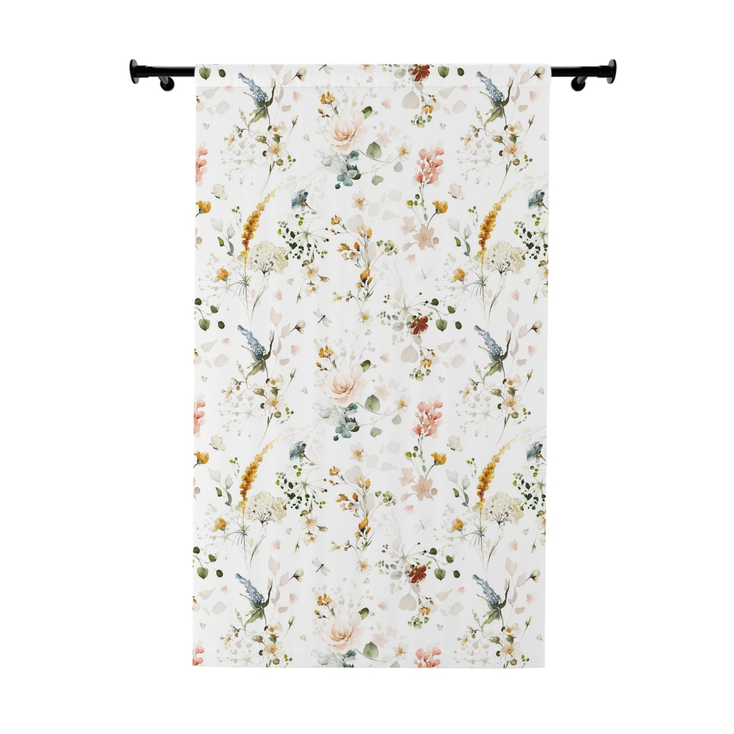 Wild flowers blackout curtain, Vintage floral curtains - Vintage Garden