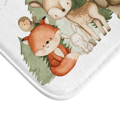 Woodland Bath Mat, Anti-Slip backing, Woodland bathroom decor - Magical Forest