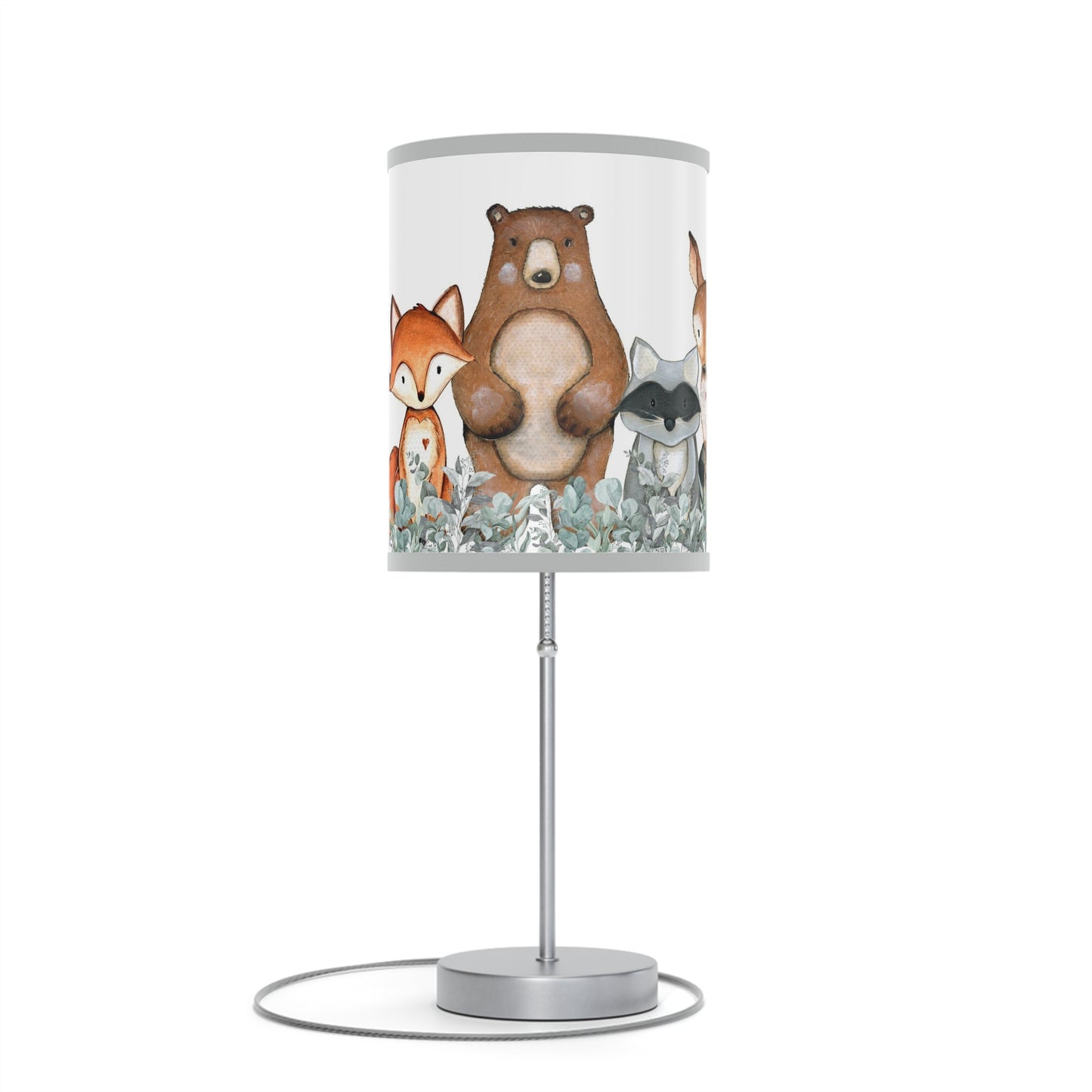 Forest animals lamp, Woodland nursery decor - Greenery Woodland