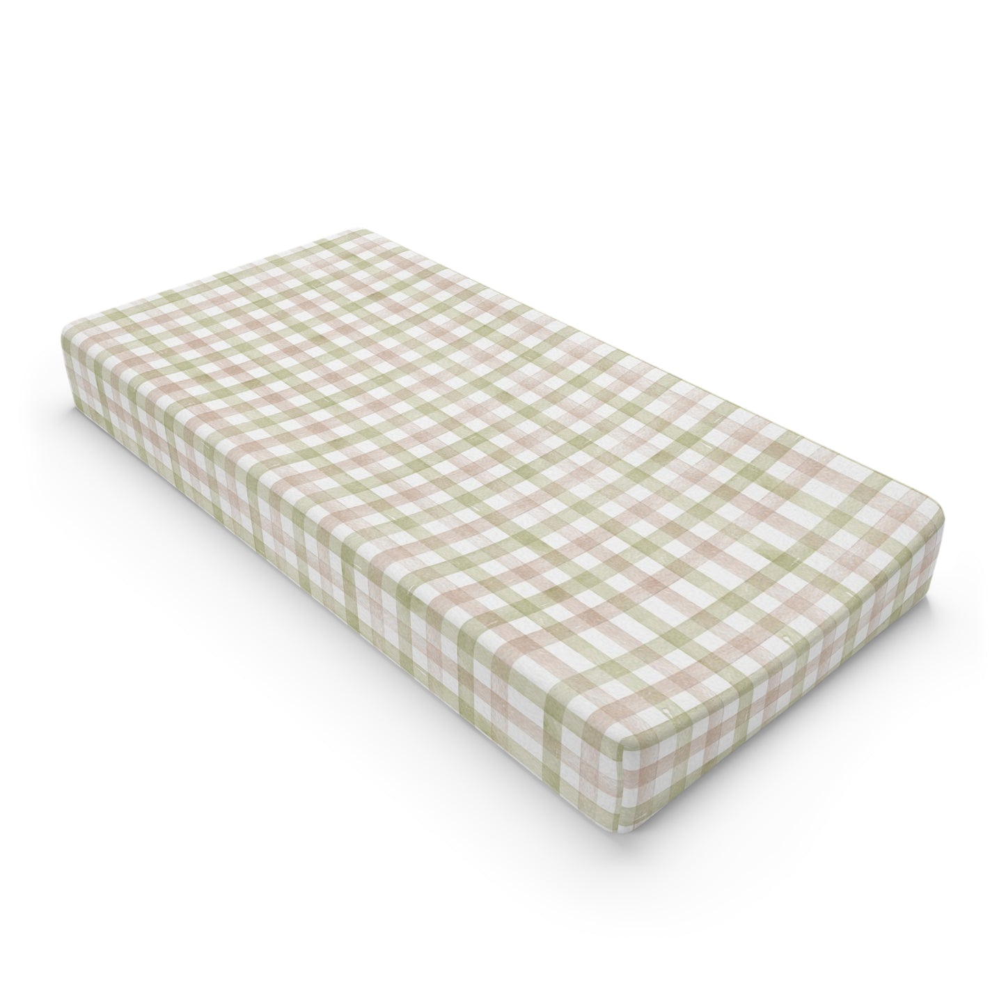 Gingham changing pad cover, Plaid changing pad cover - Cute safari