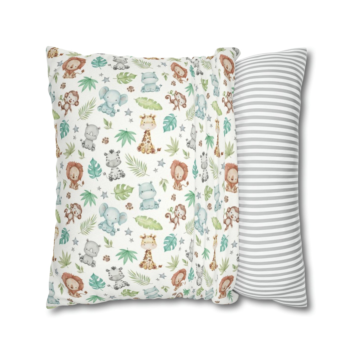 Safari animals Personalized Pillow, Jungle Nursery Decor - Cute Safari