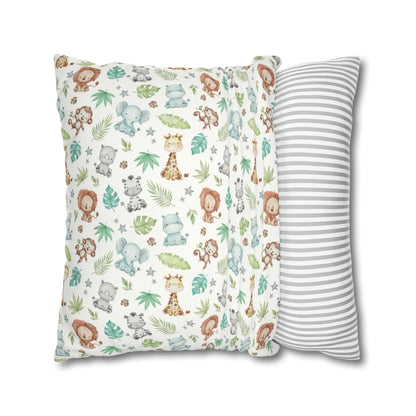 Safari animals Personalized Pillow, Jungle Nursery Decor - Cute Safari