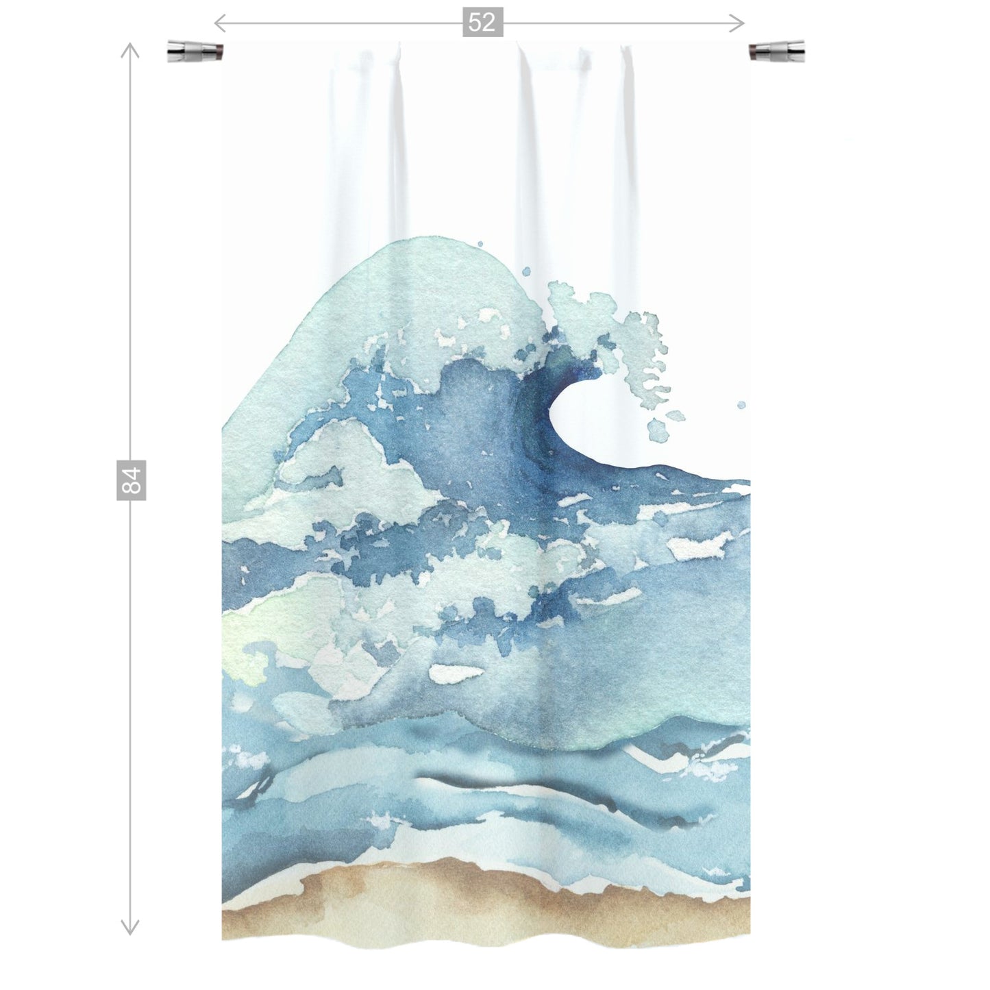 Surf Curtain, Single Panel, Surf room decor - Endless sea