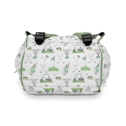 Green Golf diaper bag, Sports diaper backpack - Green Golf