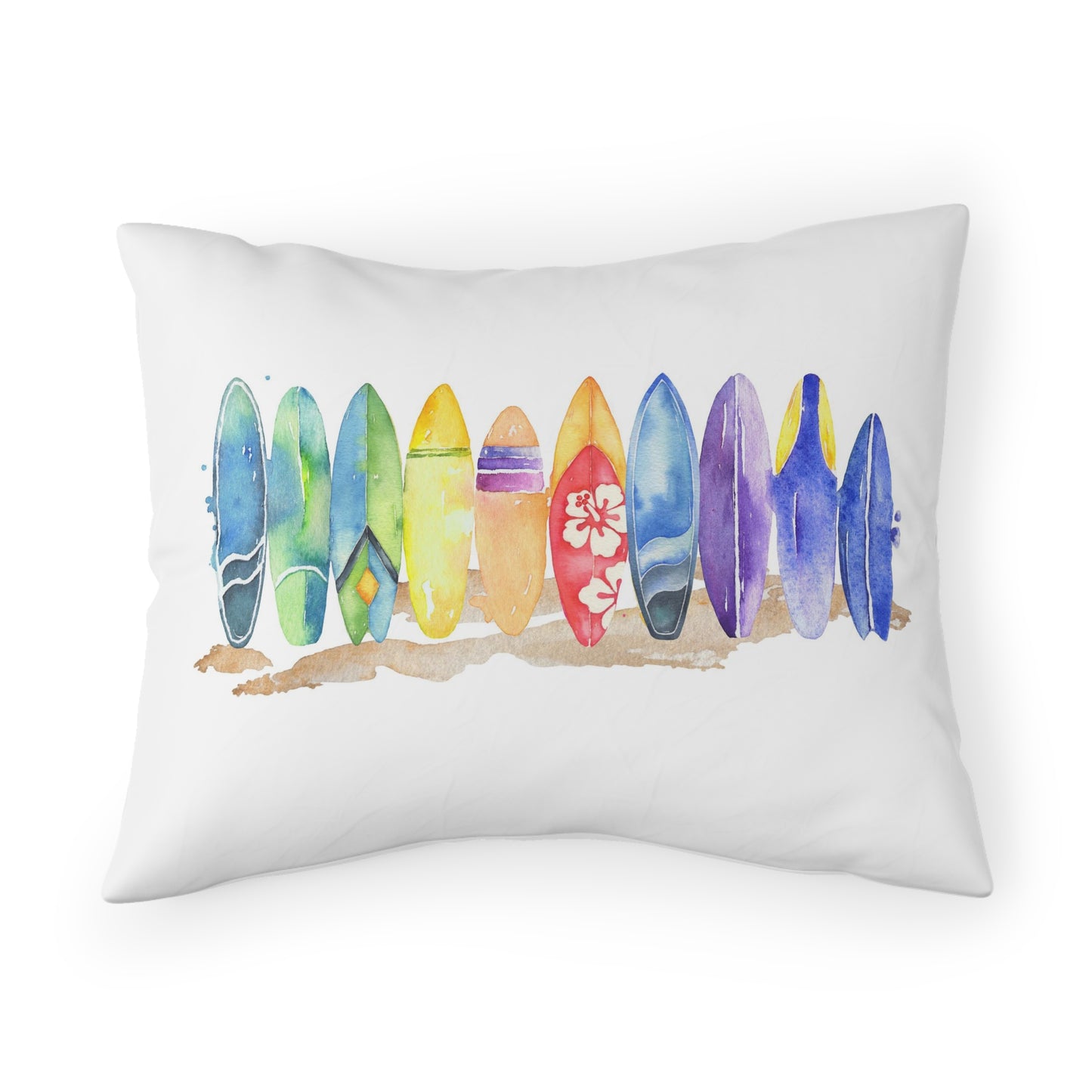 Surfboard Pillow Sham, Surfing pillow cover - Endless sea