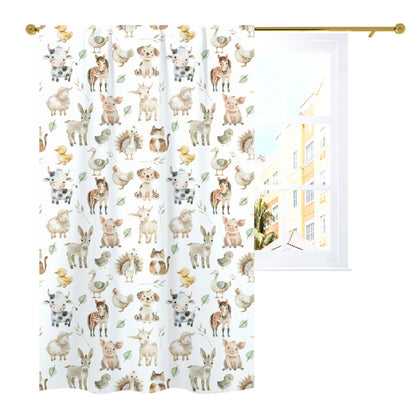 Farm animals Curtain, Single Panel, Farm nursery decor - Happy Ranch