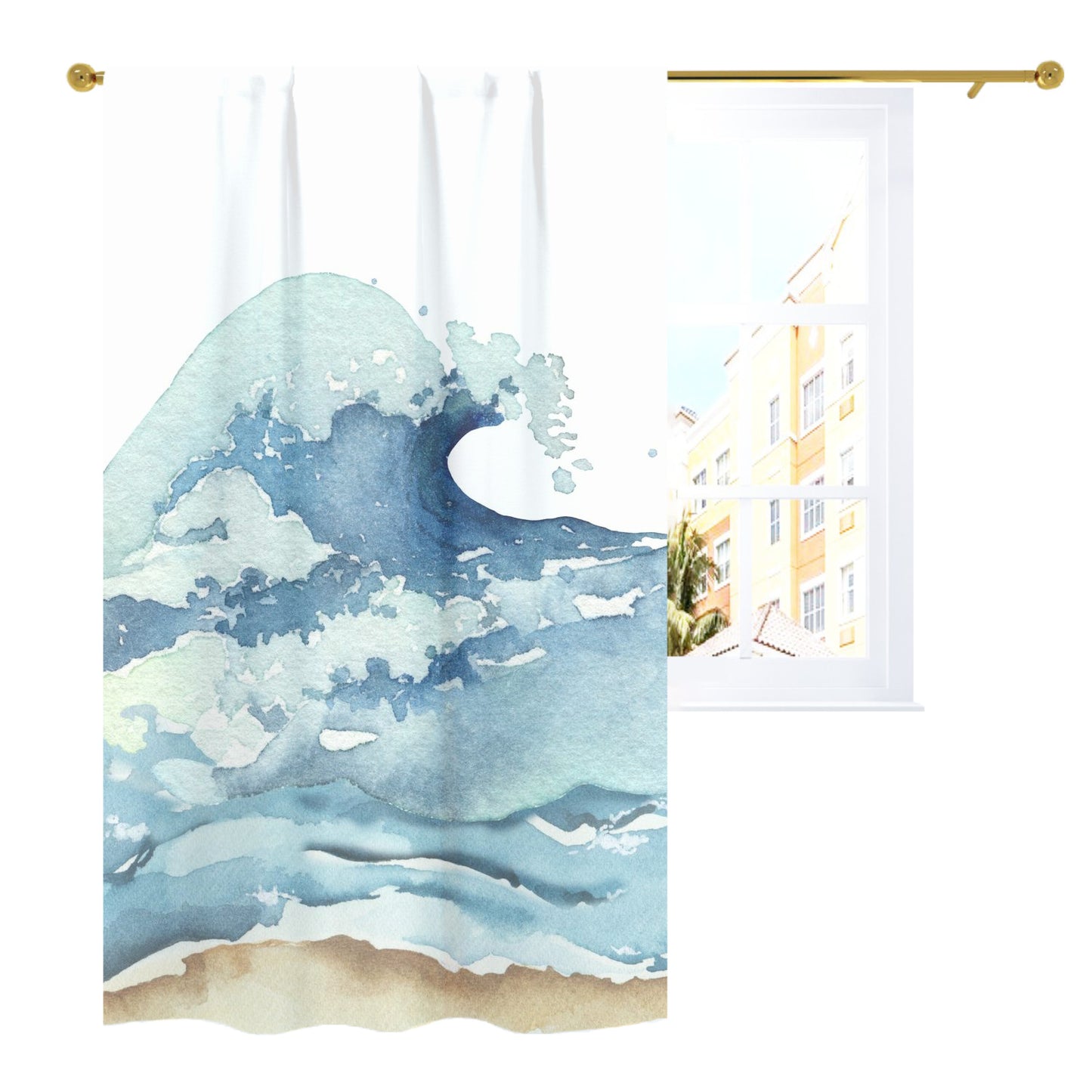 Surf Curtain, Single Panel, Surf room decor - Endless sea