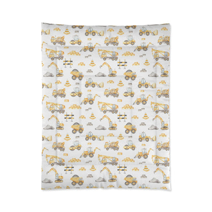 Construction vehicle comforter, Construction bedding set, Under Construction