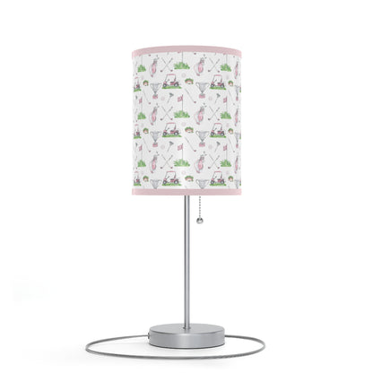 Girl golf lamp, Sports nursery decor - Pink Golf