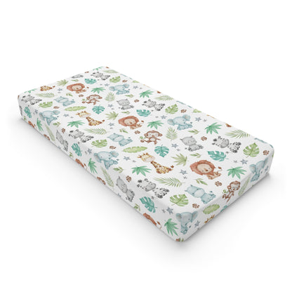 Safari Baby Changing Pad Cover, Jungle animals changing pad - Cute safari