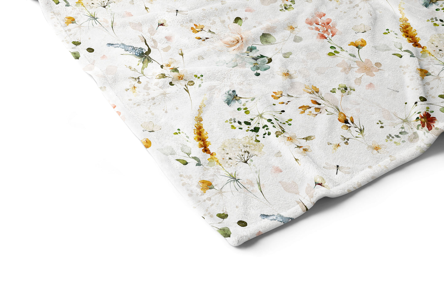 Vintage floral Blanket, Wildflower Nursery Bedding - Vintage Garden