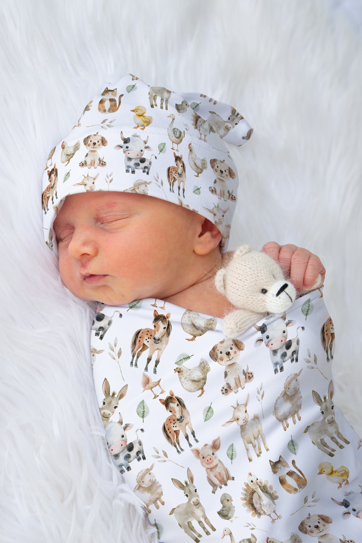 Farm animals Swaddle Set, Farm Swaddle - Happy Ranch