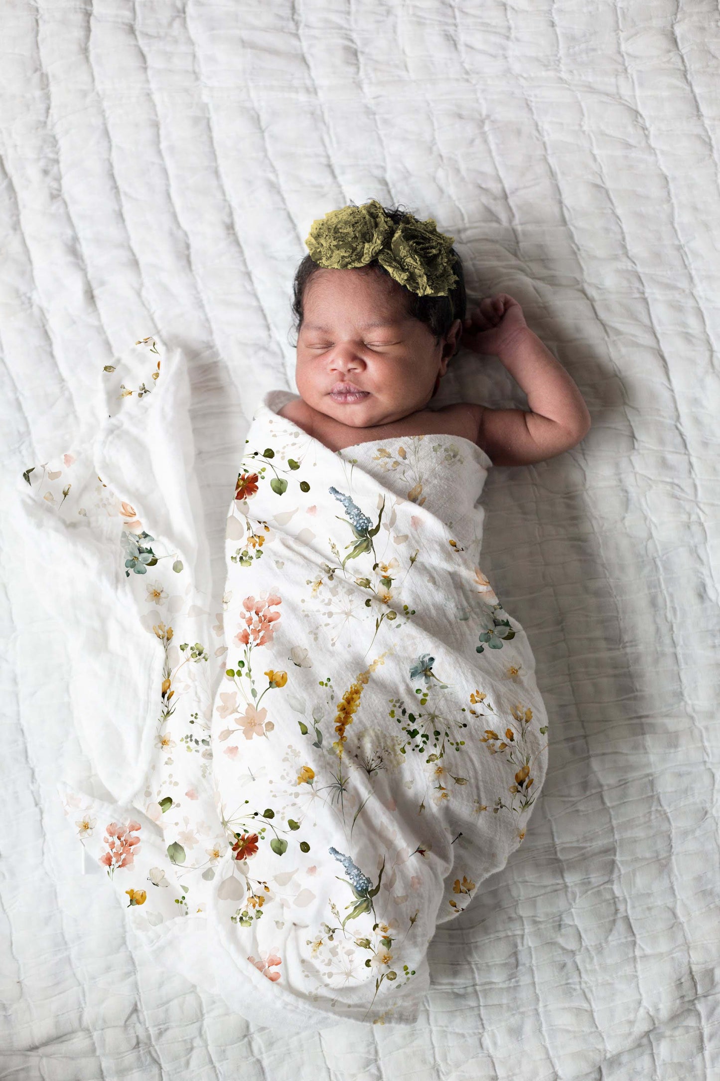 Wildflowers Swaddle Set, Floral Swaddle - Vintage Garden